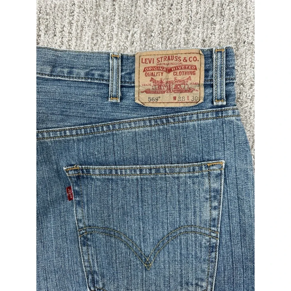 Vtg Levis 569 Jeans Mens 38x30 (fits 38x27) Blue Loose Fit Relaxed Denim Baggy